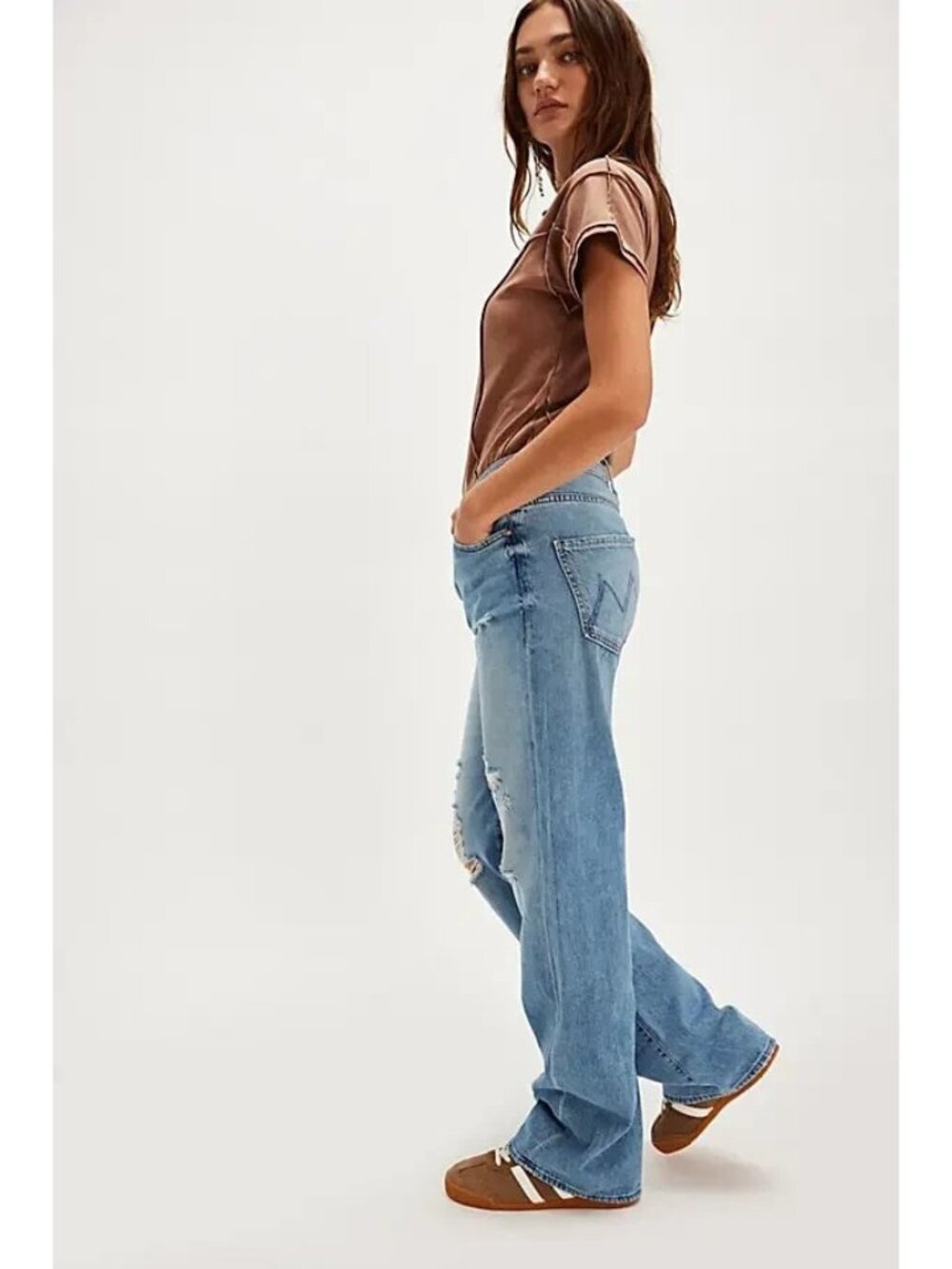 NWT Mother Lil Dodger Sneak in Tomorrow Always Knows Loose Wide Leg Jeans 28 - Picture 2 of 13
